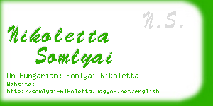 nikoletta somlyai business card